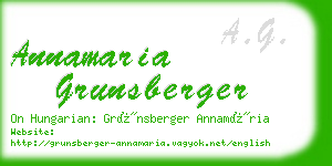 annamaria grunsberger business card